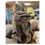 60" x 70" Polyester fur throw