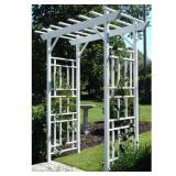 Dura-Trel 6-ft W x 7.4-ft H Arbor White ?complete?