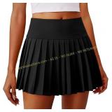 PINSPARK Pleated Tennis Skirt with Pocket, 14" Med