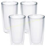 Plastic 16oz Double-Wall Tumbler 4pk