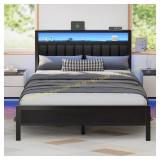 Furnulem Queen Bed Frame with USB-C