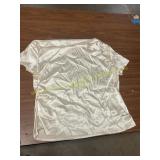 Sz 2XL cream one shoulder women