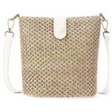 RNIEGA Straw Crossbody Bag for Women Purse