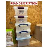 Lot of assorted sterilite totes damaged