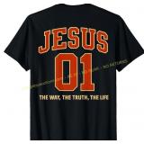 Jesus is #1 Way Truth Life Sports Jersey Tee Lg