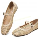 Trary Mary Jane Shoes Woven Flats Flat Shoes