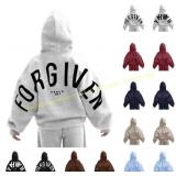 Forgiven Hoodie: Oversized Letter Print