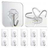 Adhesive Wall Hooks 33lb Max (10)