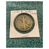 1938-D Walking Liberty Half Dollar