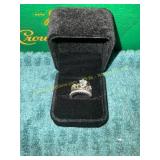 Ladies Faux Size 6 Stacked Diamond Ring