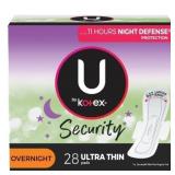 U by Kotex Ultra-Thin Overnight Maxi Pads 28ct