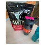 Whey protein powder 1.5lb & shaker bottle 32oz