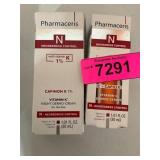 Pharmaceris night cream 1oz & vitamin c serum 1oz