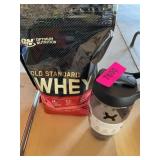 Whey protein powder 1.5lb and Shaker bottle 24oz