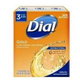 3pk Dial Antibacterial Soap Bar, Gold, 4 oz bars