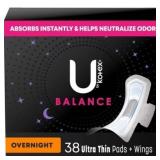 U by Kotex Balance Ultra-Thin Pads 38ct