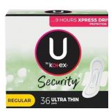 Kotex Security Ultra-Thin Maxi Pads 36ct