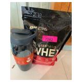 Whey protein powder 1.5lb & shaker bottle 24oz