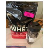 Whey protein powder 1.5lb & shaker bottle 24oz