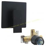 Matte Black Shower Mixer Valve with 5.3" Cover