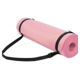Fitvids Yoga Mat 1/2" Thick, with Strap