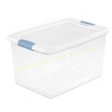 2ct Sterilite 64 qt Clear/White Latch Storage Box