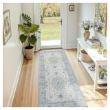 RELEANY Area Rug Runner 2x4 Floral Rug