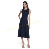 Sz 8 Calvin Klein Pleat Detail Dress - Blue 8