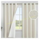 YoungsTex Linen Blackout Curtains 63" Long