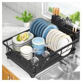 Kmiectse Dish Drying Rack - Compact, Black