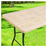 Smiry 8FT Waterproof Table Cloth 30x96 Beige