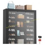 9-Tier Large Tall Shoe Rack with Covers