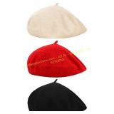 Wool Beret Hat 3-Piece Set French Style