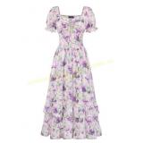 SCARLET DARKNESS Floral Corset Maxi Dress