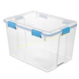 2ct Sterilite 80 qt Blue/Clear Latch Box, Both lid