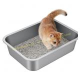 Stainless Steel Litter Box - Small Cat Tray