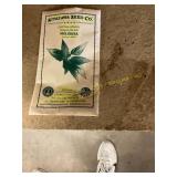 6 ct metal gold flowers & molokhia seeds