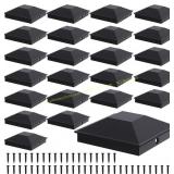 Goovilla 4x4 Post Caps Black 24 Pack