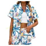 Hawaiian Outfits for Women 2pcs Set, Summer Sz XXL