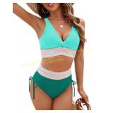 Edelqual Women High Waisted Bikini Set Black