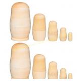 Chalyna 2 Sets Russian Nesting Dolls DIY Kit