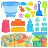 RACPNEL Beach Toys with Collapsible Bucket