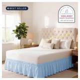 CGK Linens Elastic Dust Bed Skirt, Queen