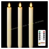 Homemory 3 Pcs Flameless Taper Candles