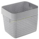 Sterilite 12736A06 Tall Weave Basket, Cement Only