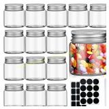 2oz Mini Mason Jars 15 Pack with Lids