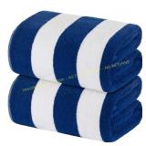 White Cabana Stripe Beach Towels 2-Pack