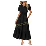 RUMIA Maxi Dress Women Casual Boho Pockets size M