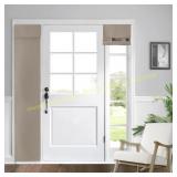 WD Four Sidelight Door Curtain, 12Wx80L, Mocha