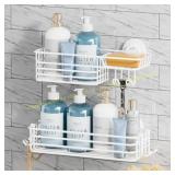 TAILI Shower Caddy Suction Cup 2 Pack, White